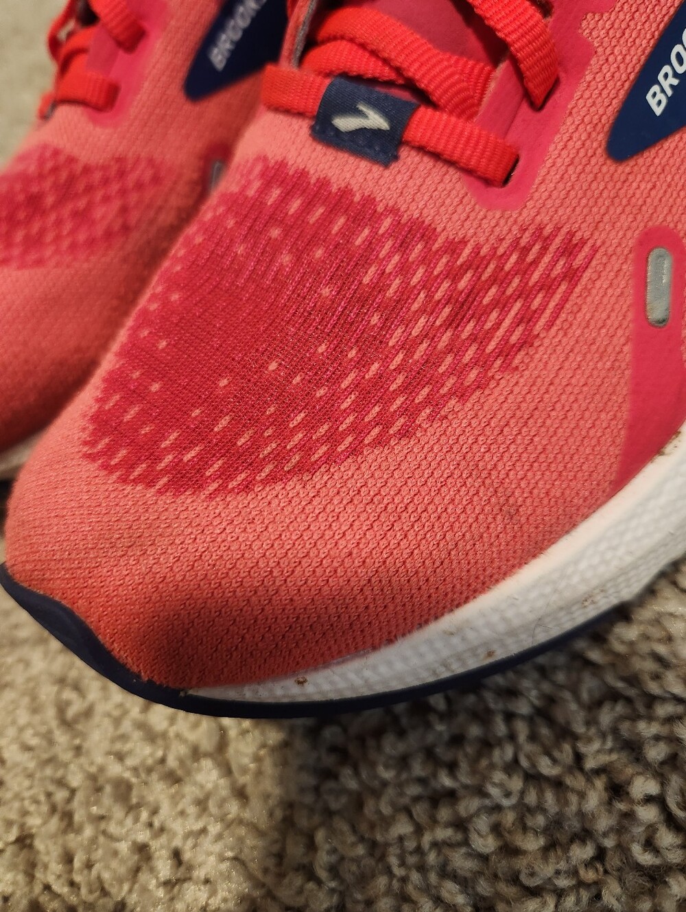 Brooks Launch 9 Running Shoes Womens Pink Navy Cardio Training Size 7.5 - Picture 4 of 12